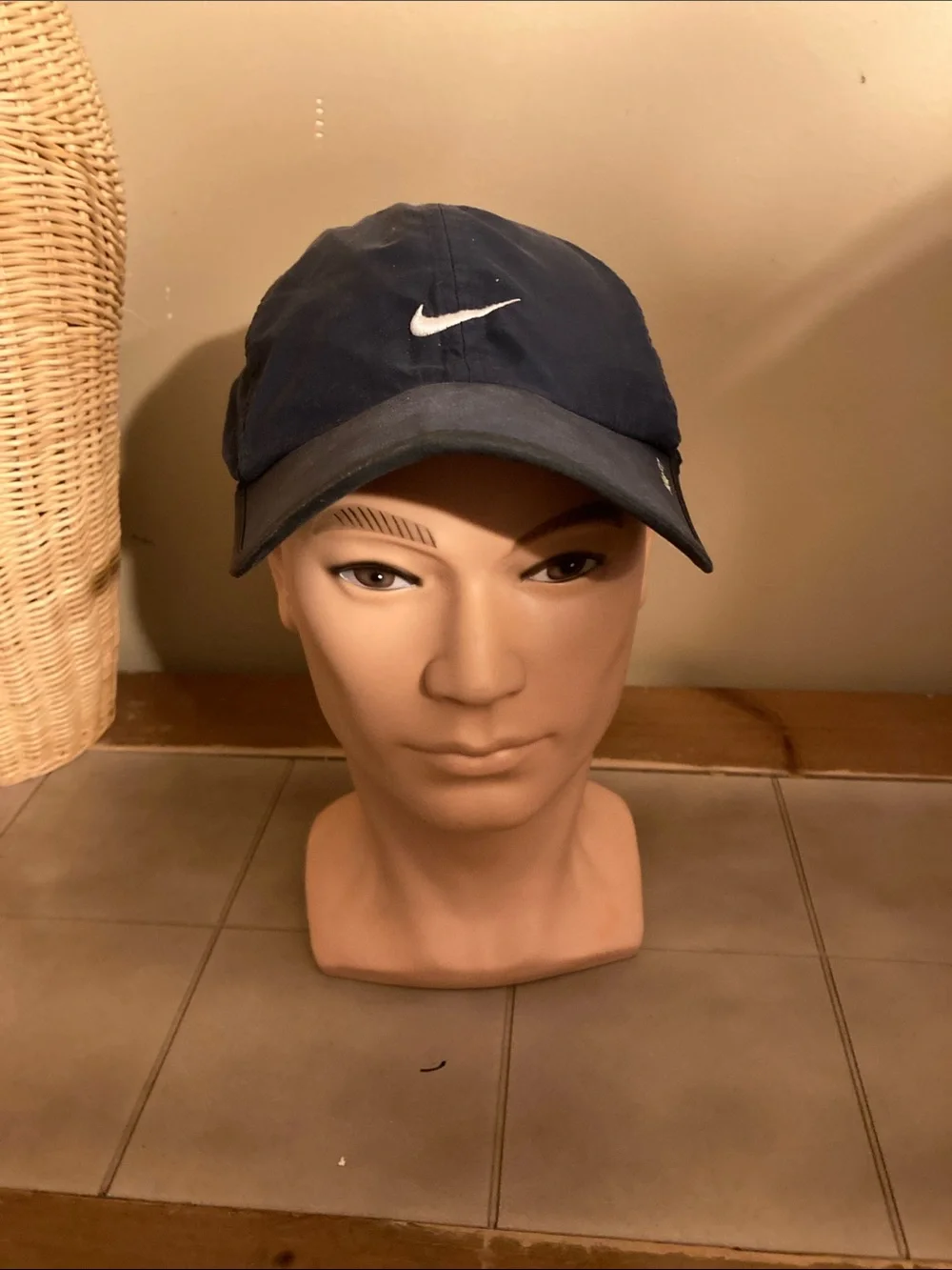 Nike Dark Blue Baseball Cap with White Swoosh OS
